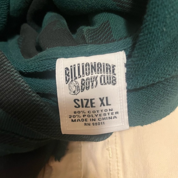 Billionaire‎ Boys Club Checkered Green and Black Hoodie - Picture 4 of 4